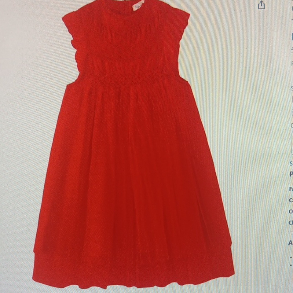 Elegant Red Kids Dress Size 3T